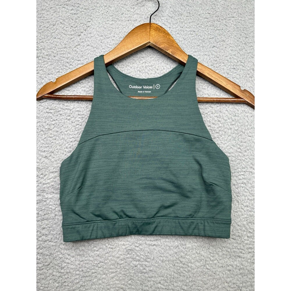 Outdoor Voices Womens Move Free Crop Tank Top size small green beautiful